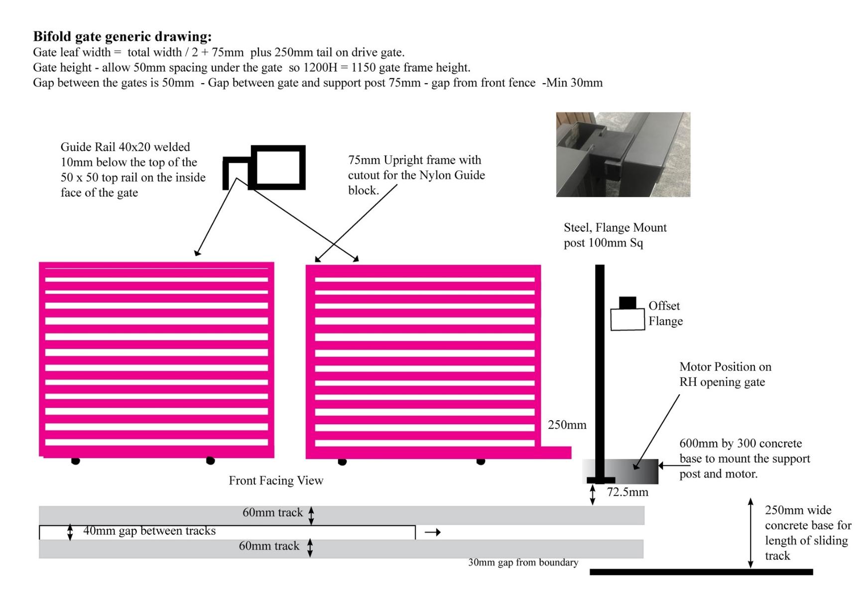 Bifold gate generic drawing